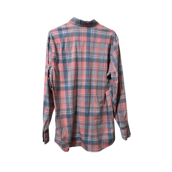 Southern Tide Coastal Passage Shirt Men's Button Up‎ Size M Plaid Salmon Preppy - Picture 2 of 14